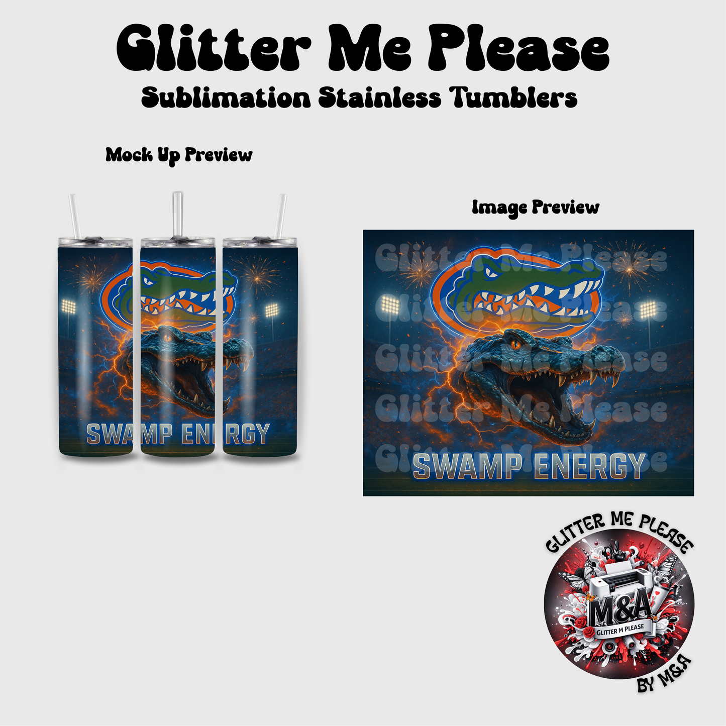 Florida Gator Swamp Sublimation Tumbler