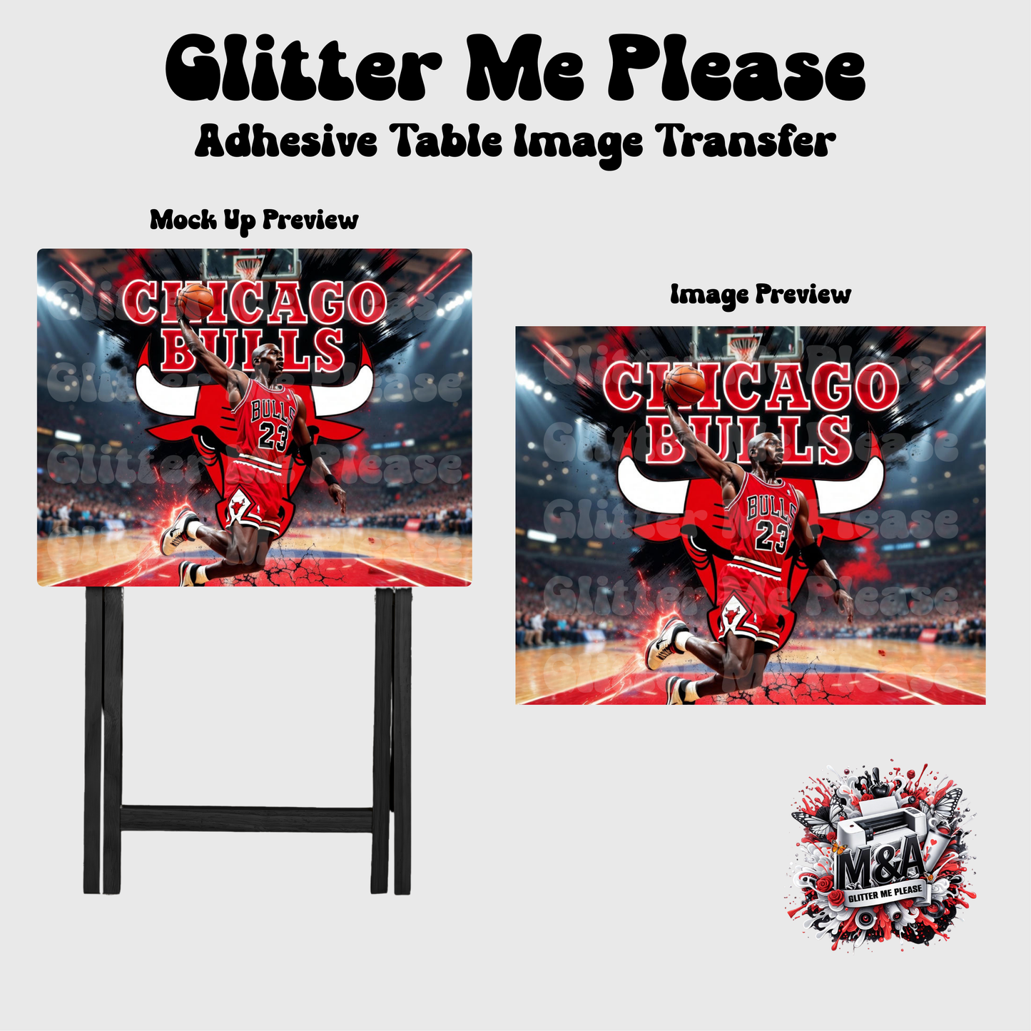MJ & The Chicago Bulls Folding Dinner Table