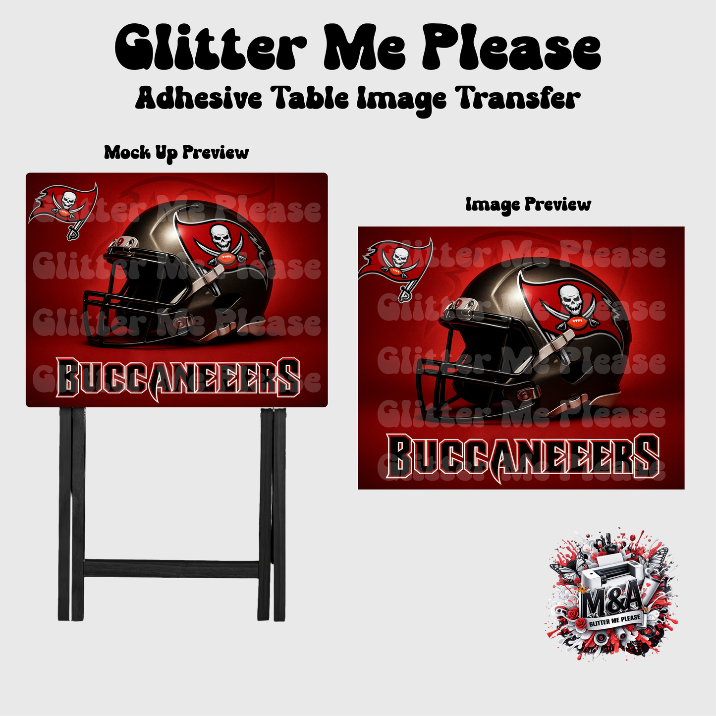 Tampa Bay Bucs Helmet Folding Dinner Table