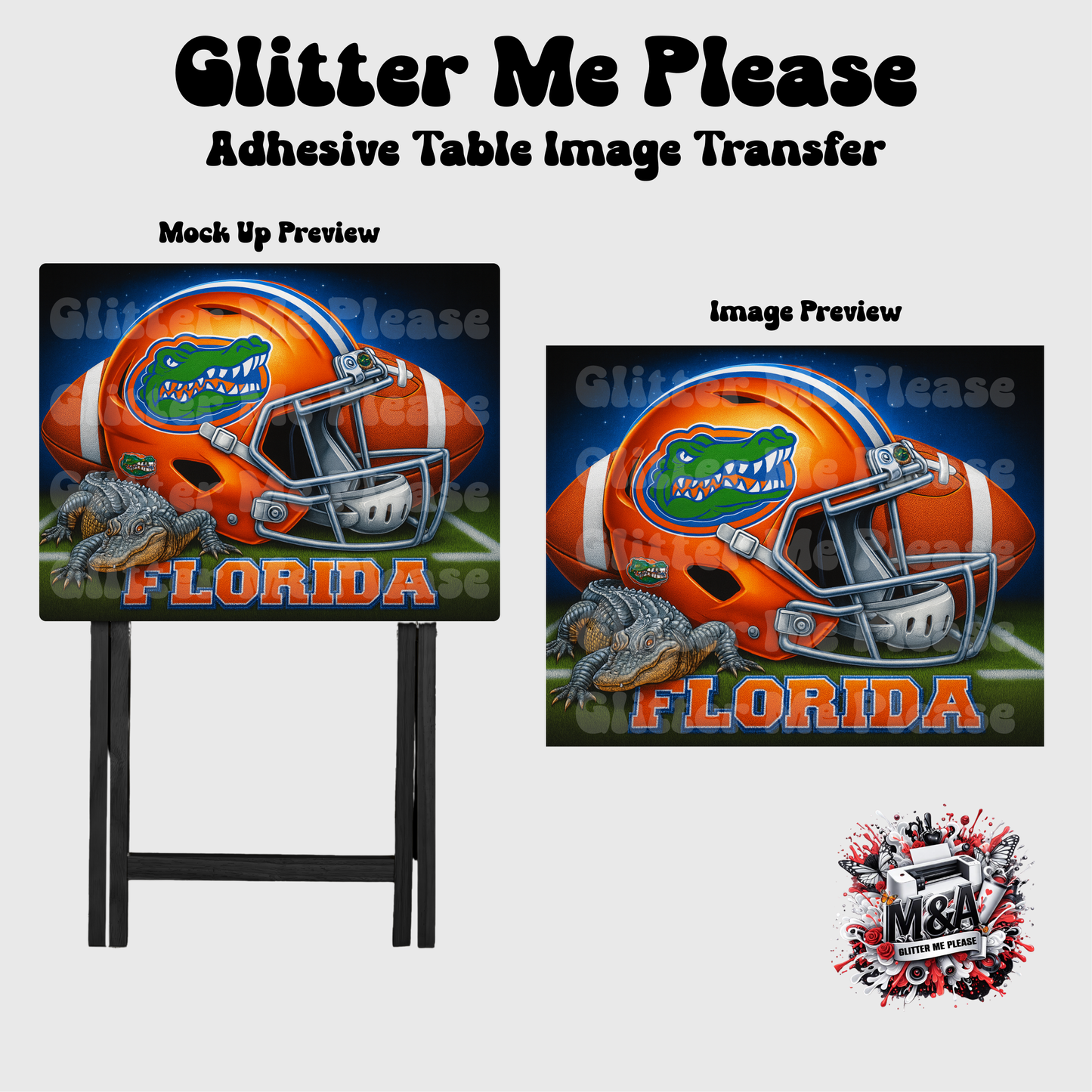 Florida Gator Helmet Folding Dinner Table