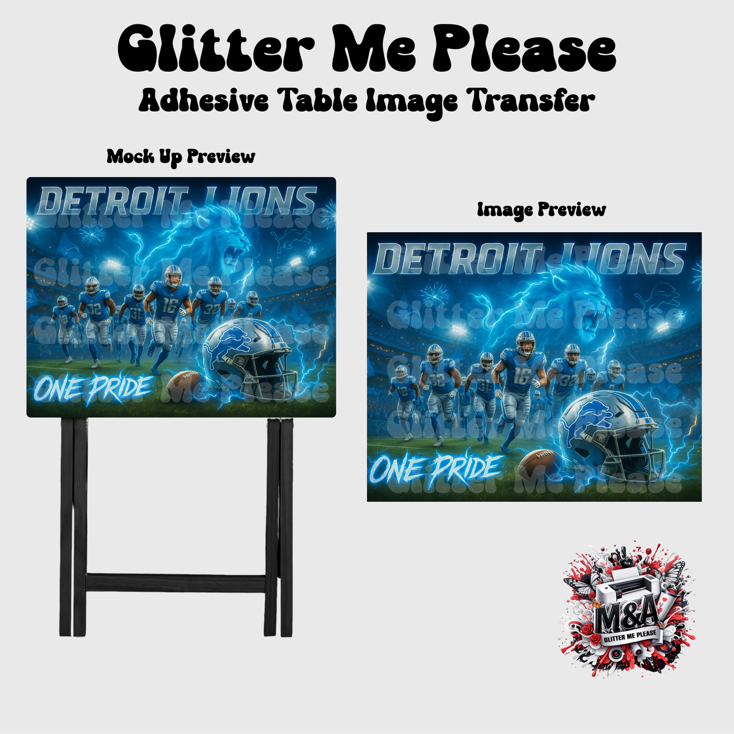 Detroit Lions One Pride Folding Dinner Table