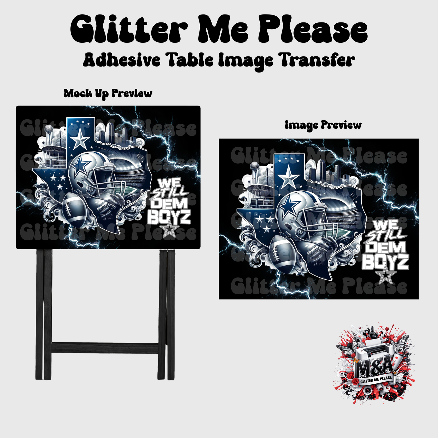 Dallas Cowboys We Still Dem Boys Folding Dinner Table