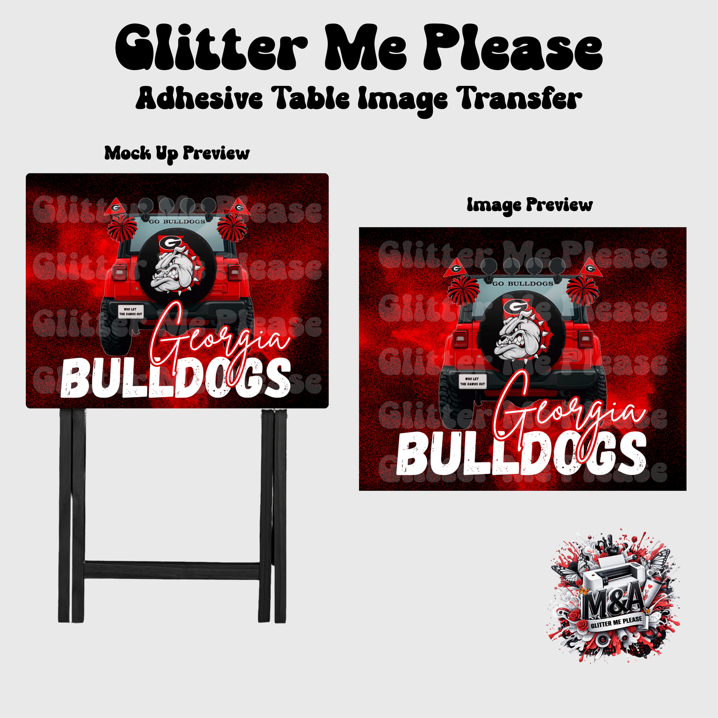 Bulldogs Jeep Feaver Football Folding Dinner Table