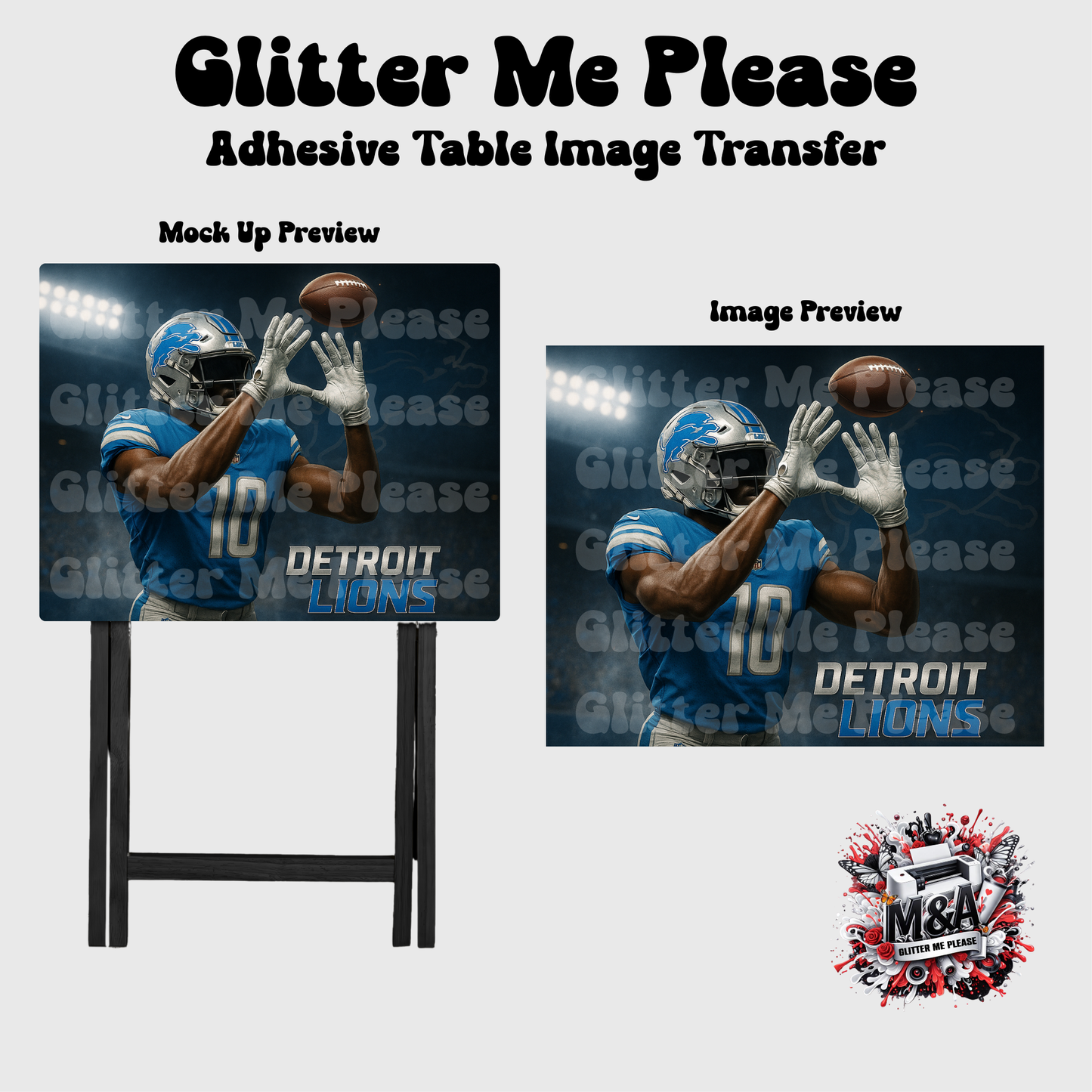 Detroit Lions Fields Folding Dinner Table