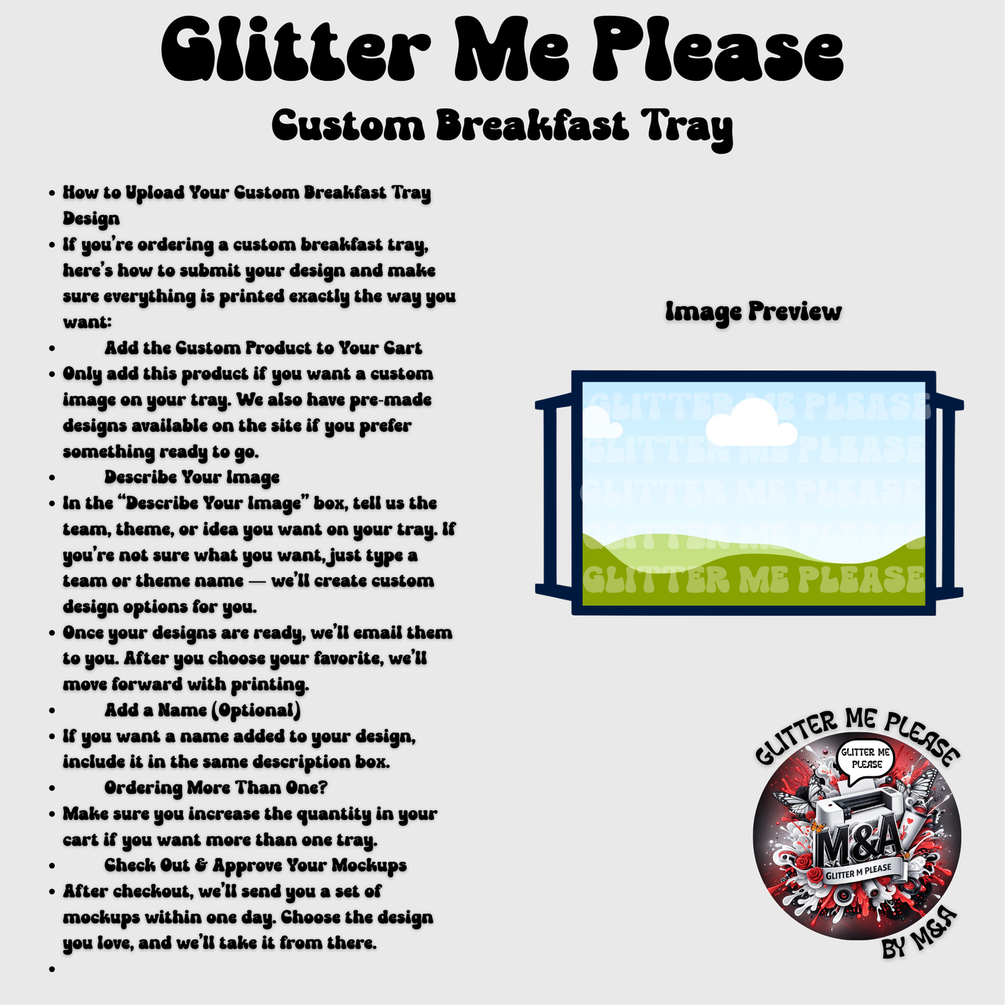 Custom Breakfast Tray