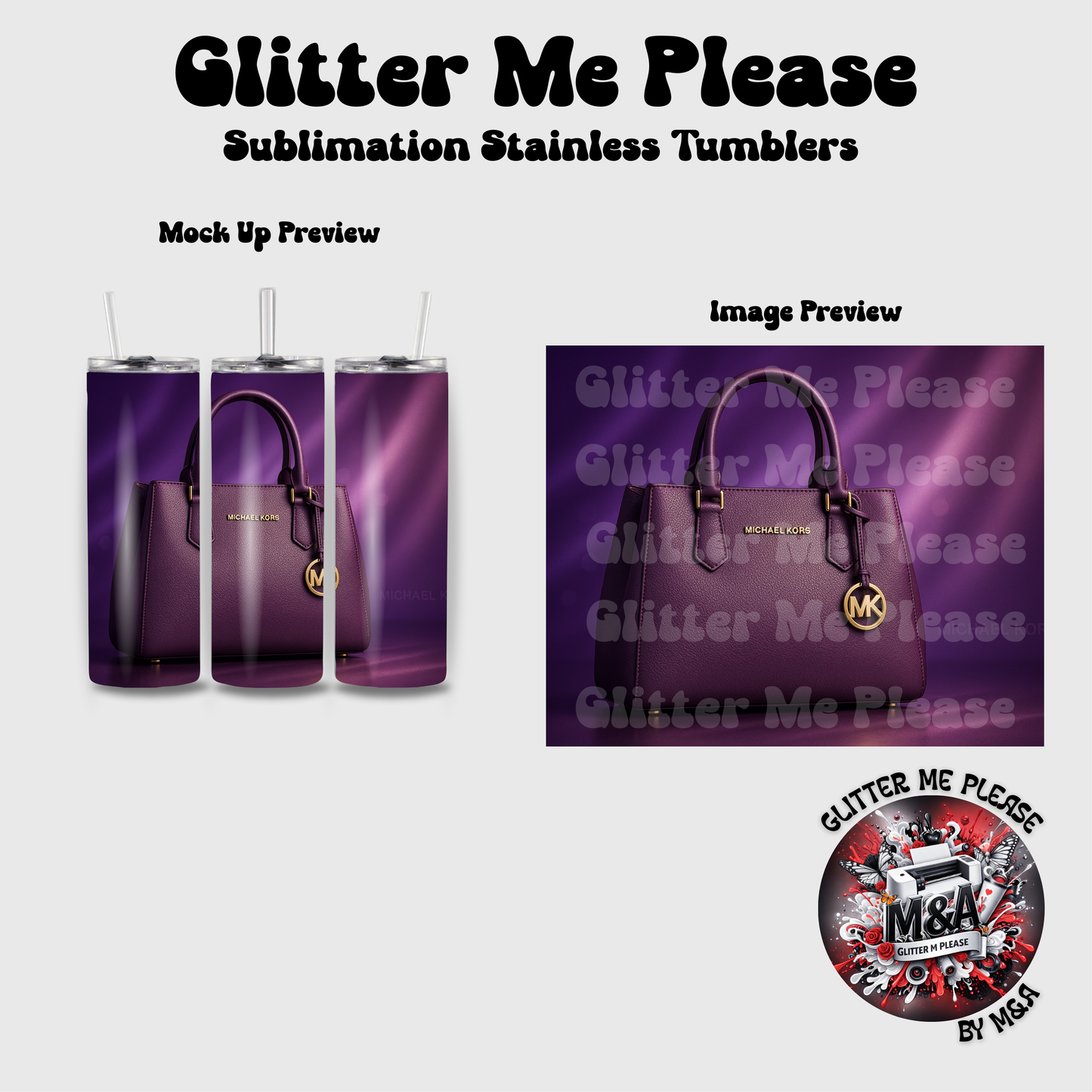 MK Plum Sublimation Tumbler