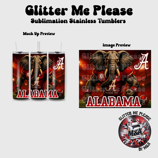 Alabama Roll Tide Sublimation Tumbler