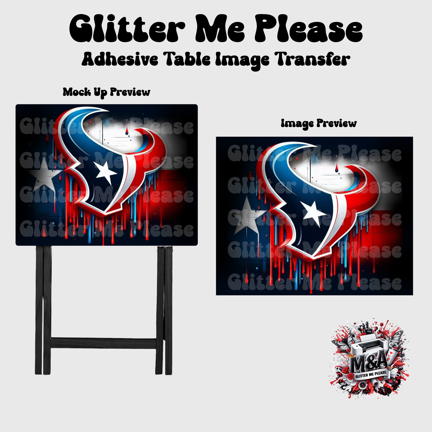 Houston Texas Drip Folding Dinner Table