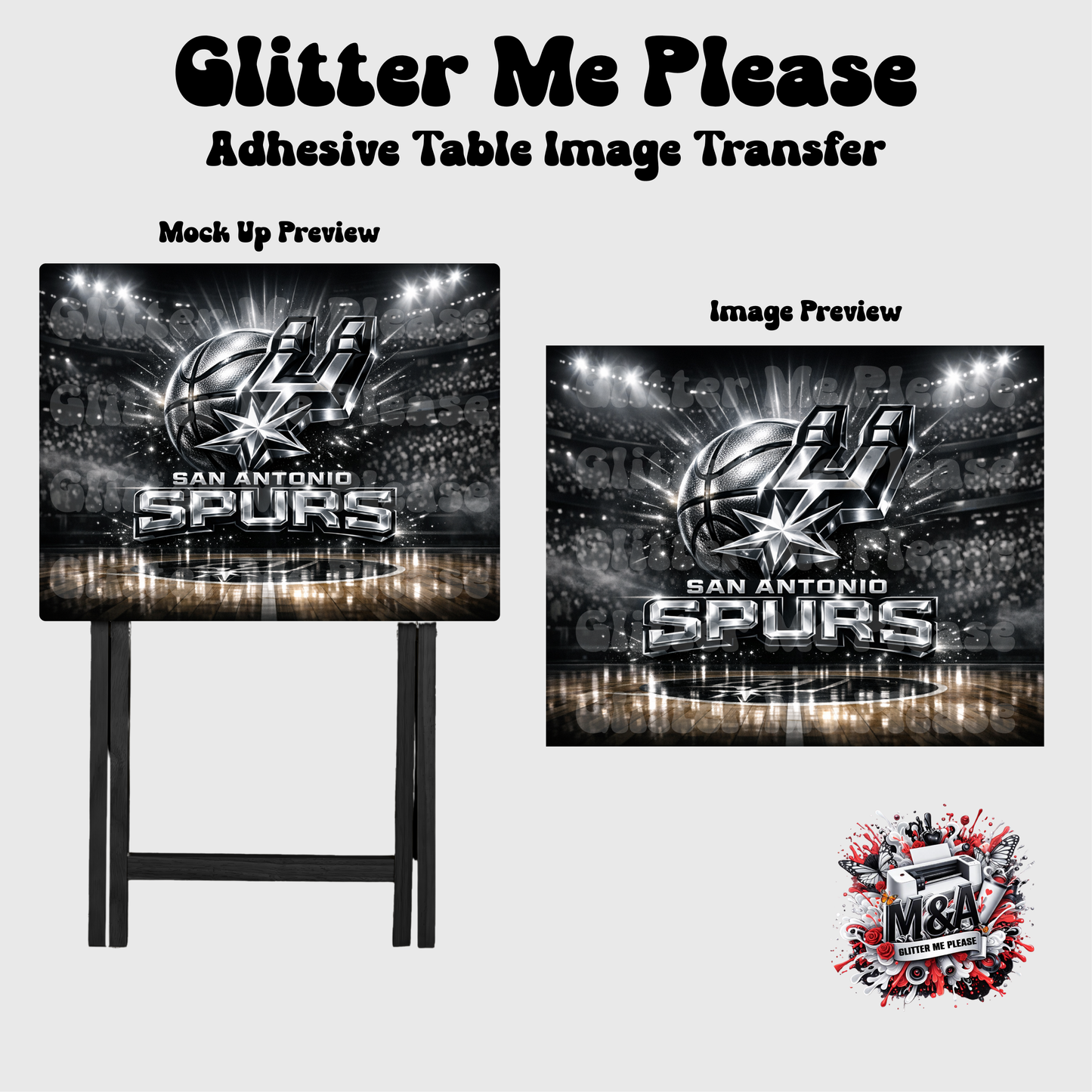 Bold San Antonio Spurs Folding Dinner Table