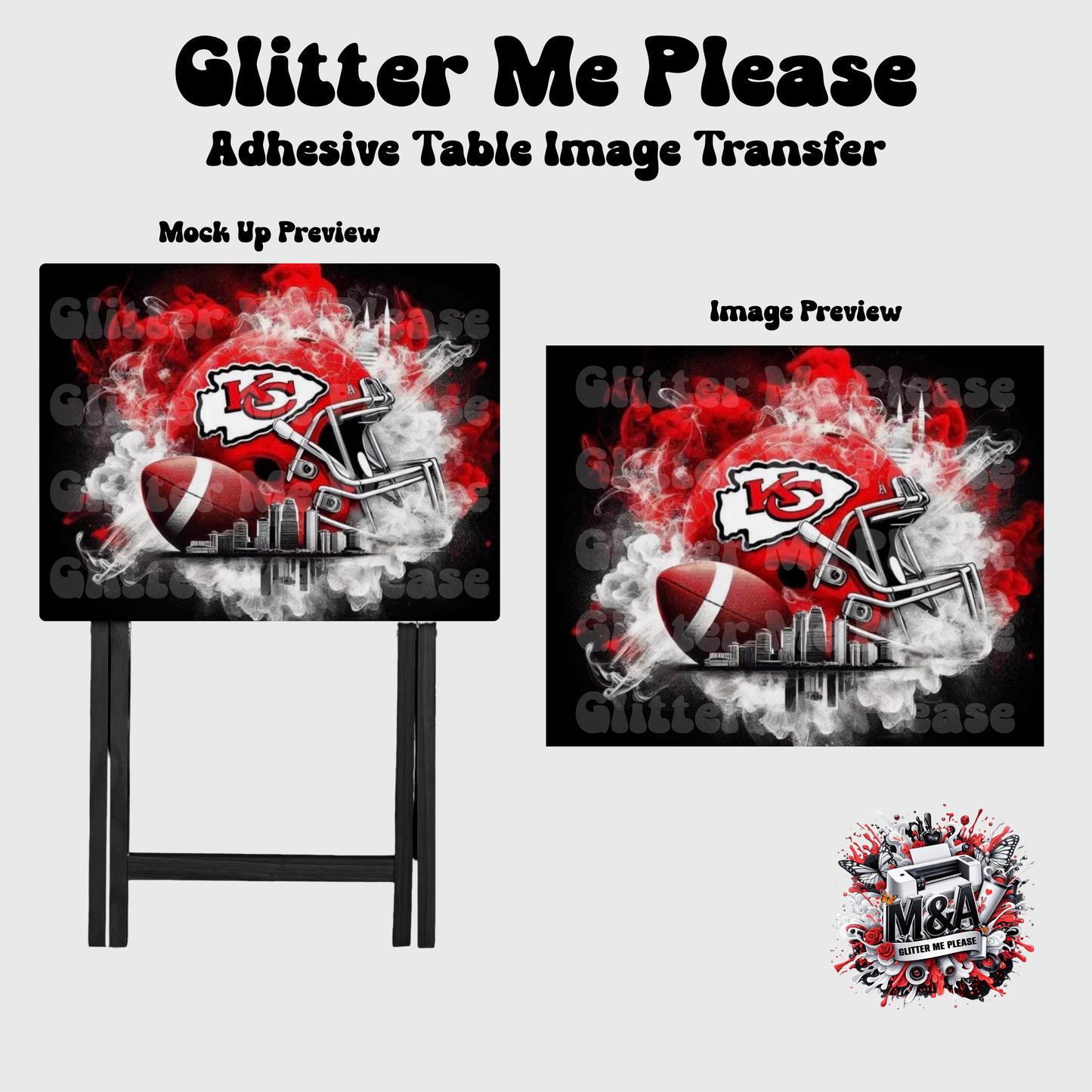 Kansas City Chief Smoke Folding Dinner Table