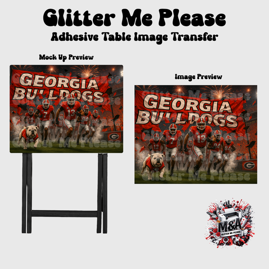 Georgia Bulldogs Banner Folding Dinner Table