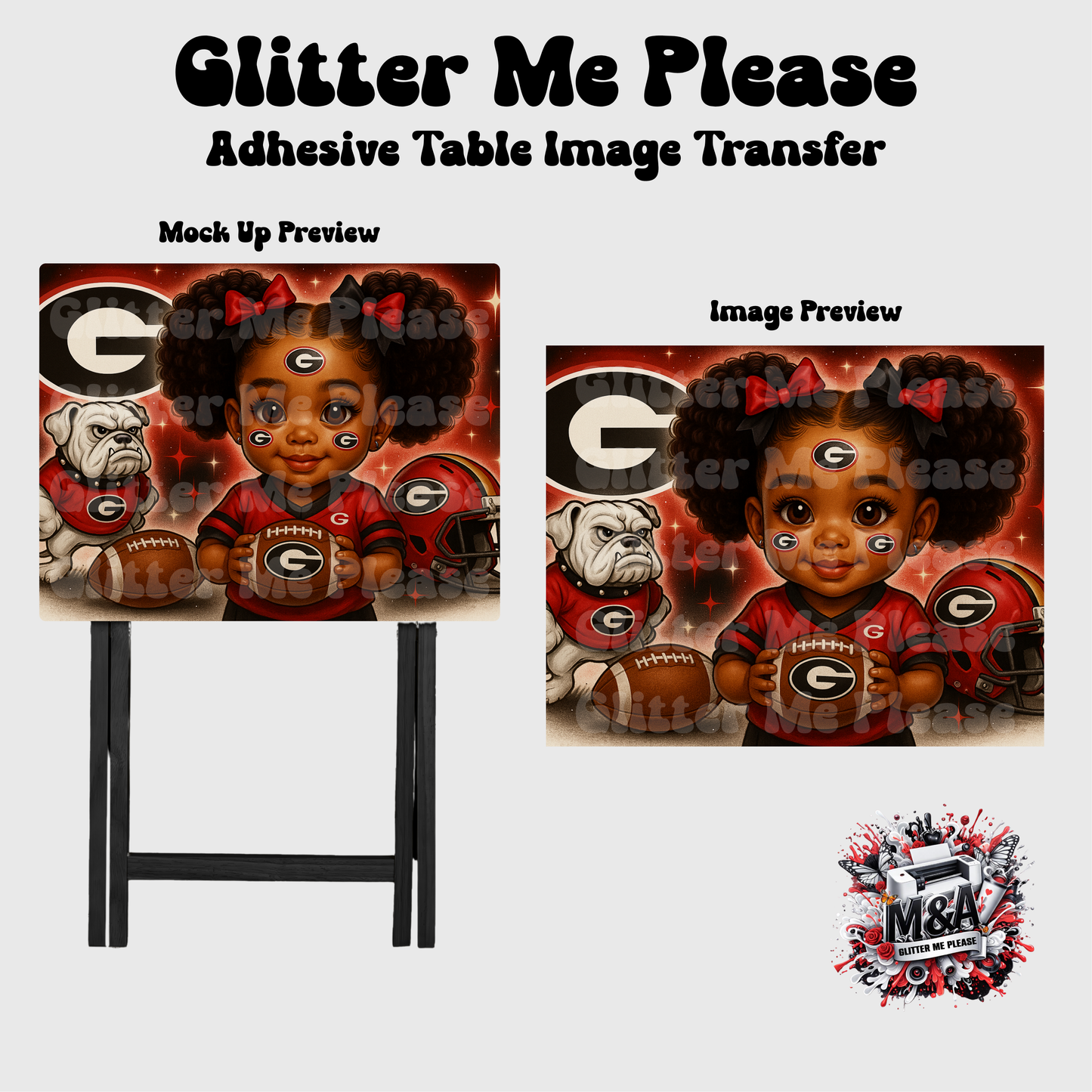 Georgia Bulldogs Baby Folding Dinner Table