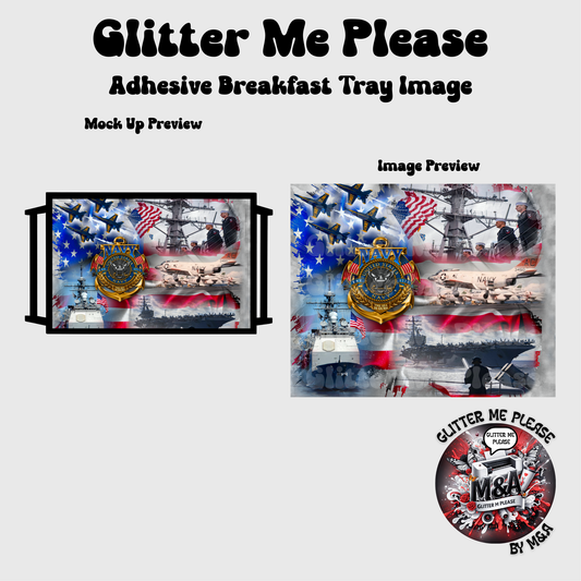 All Things Navy Breakfast Tray