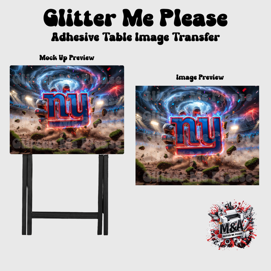 NY Giants coming through the field Folding Dinner Table