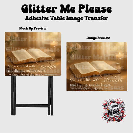 Bible Verse Folding Dinner Table