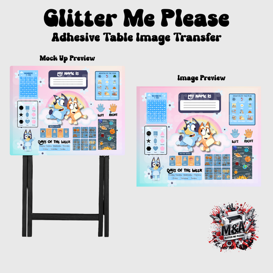 Bluey Kids Learning Folding Dinner Table