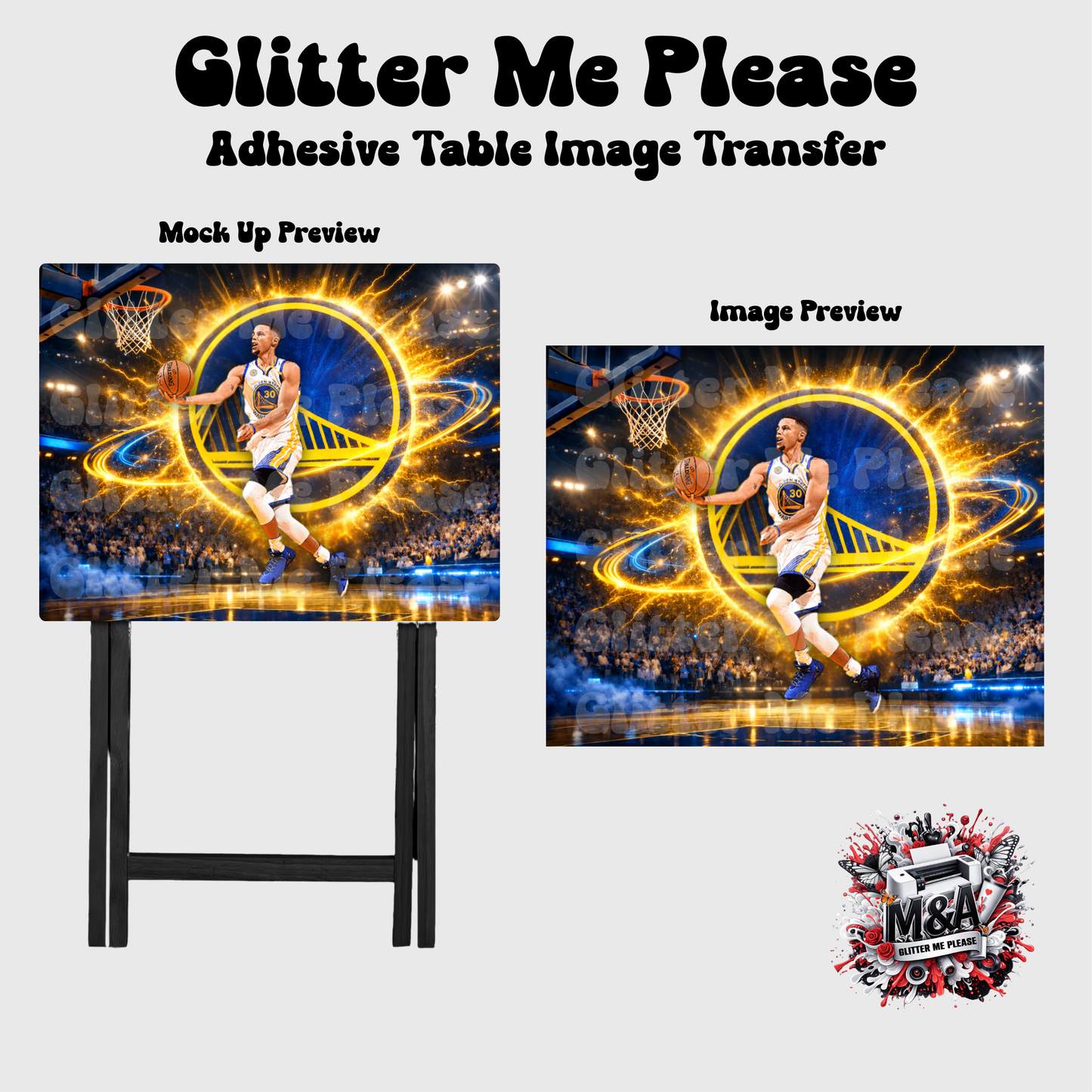 Golden State Steph Curry  Folding Dinner Table