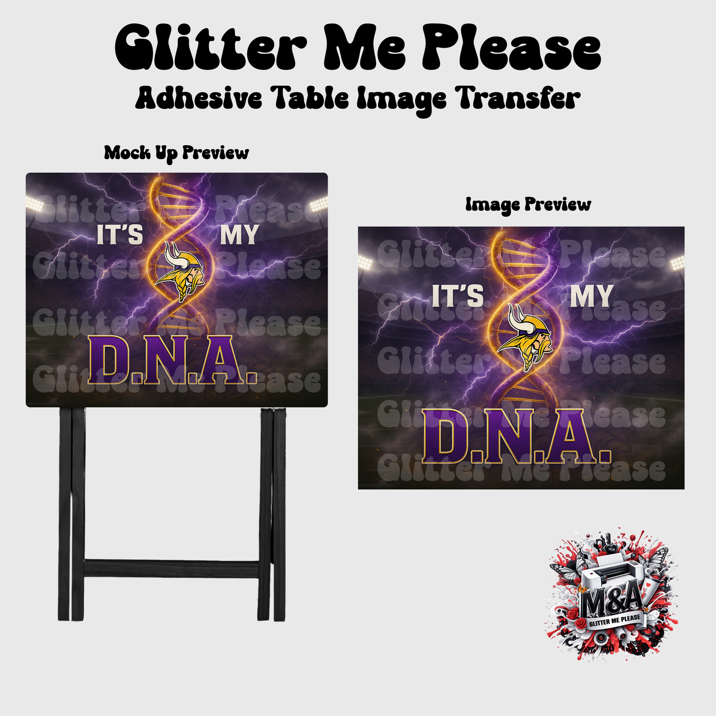 Vikings Its in My DNA Folding Dinner Table