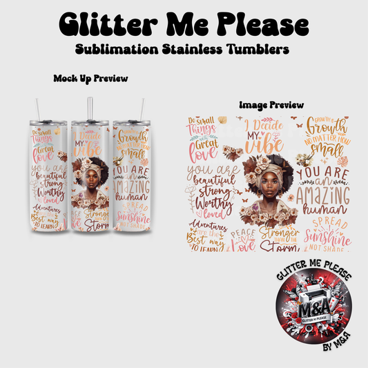woman words of affirmation Sublimation Tumbler