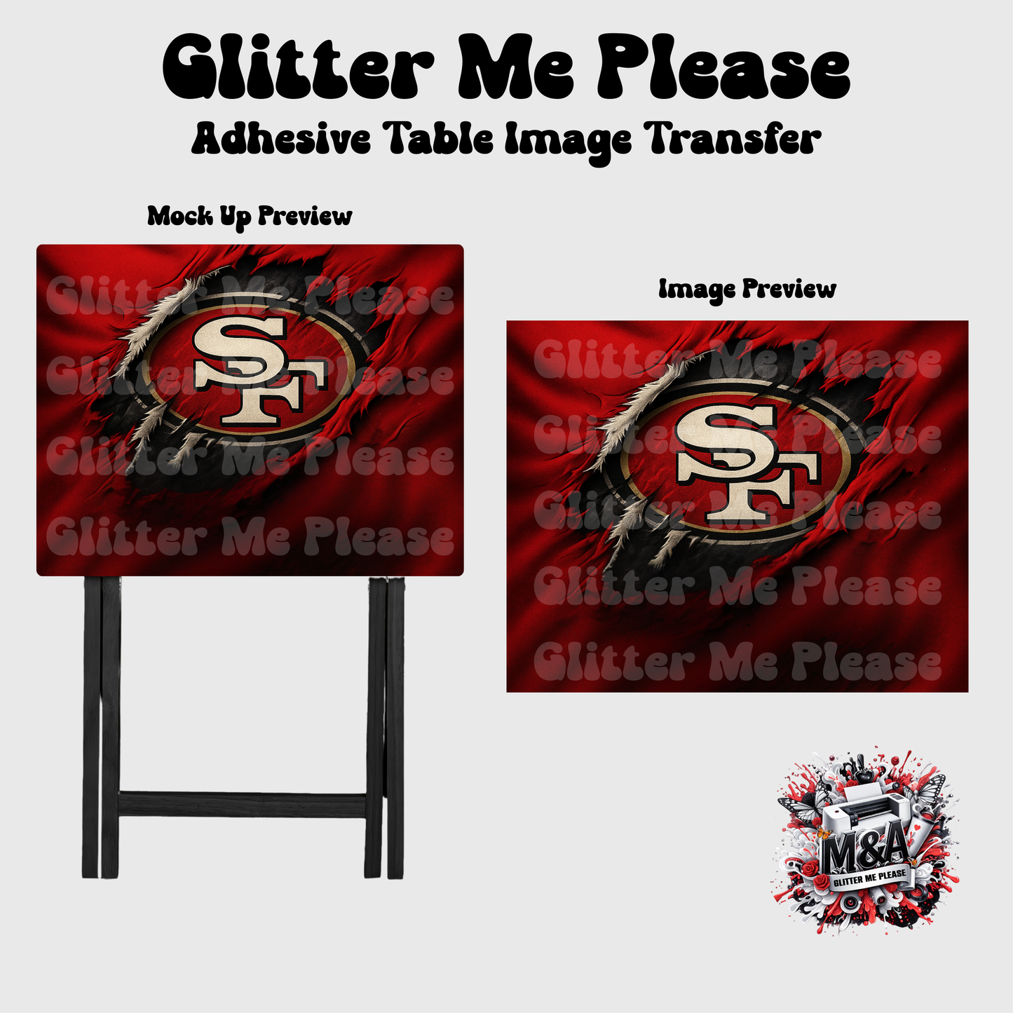 49ers Clawed Folding Dinner Table