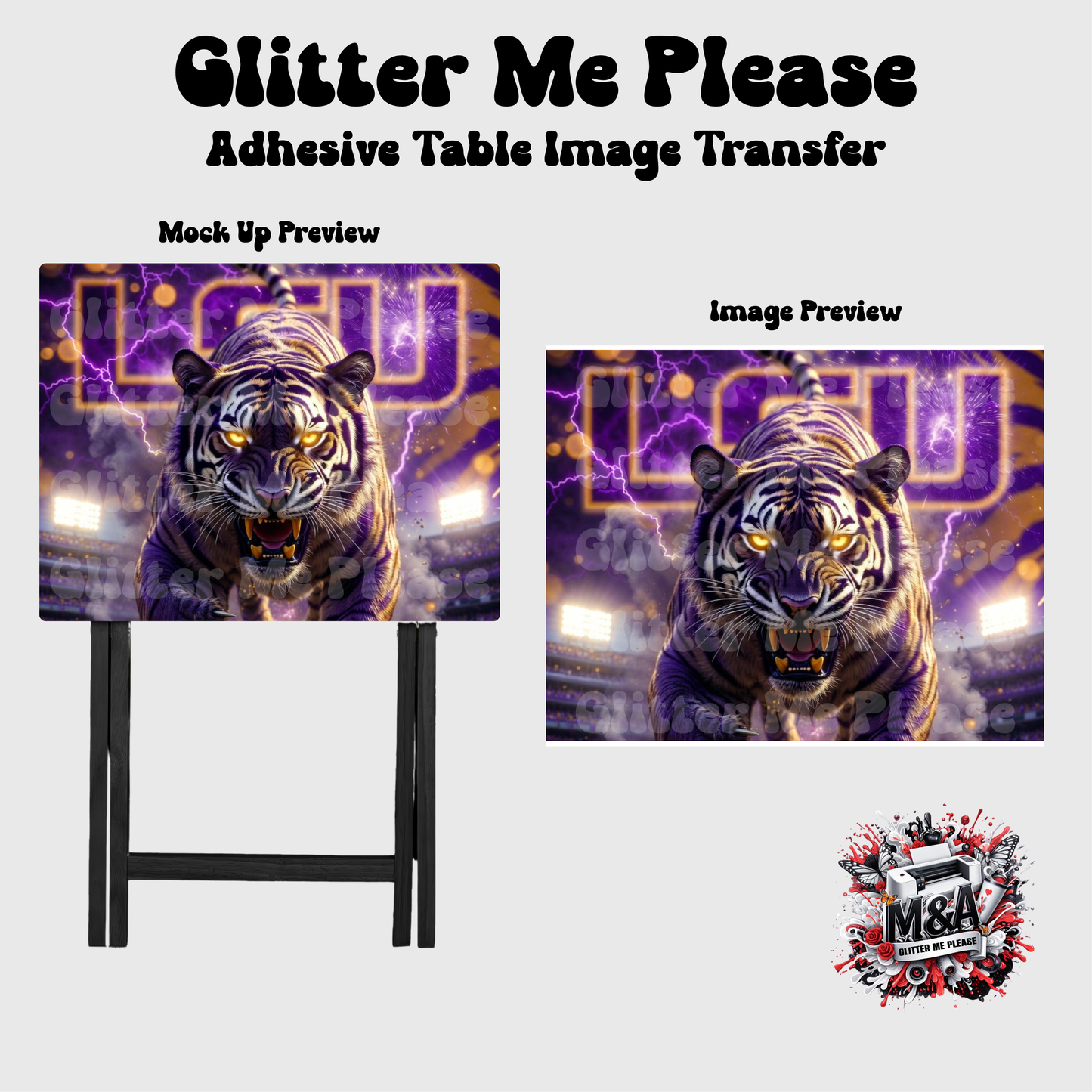 LSU Tiger  Folding Dinner Table
