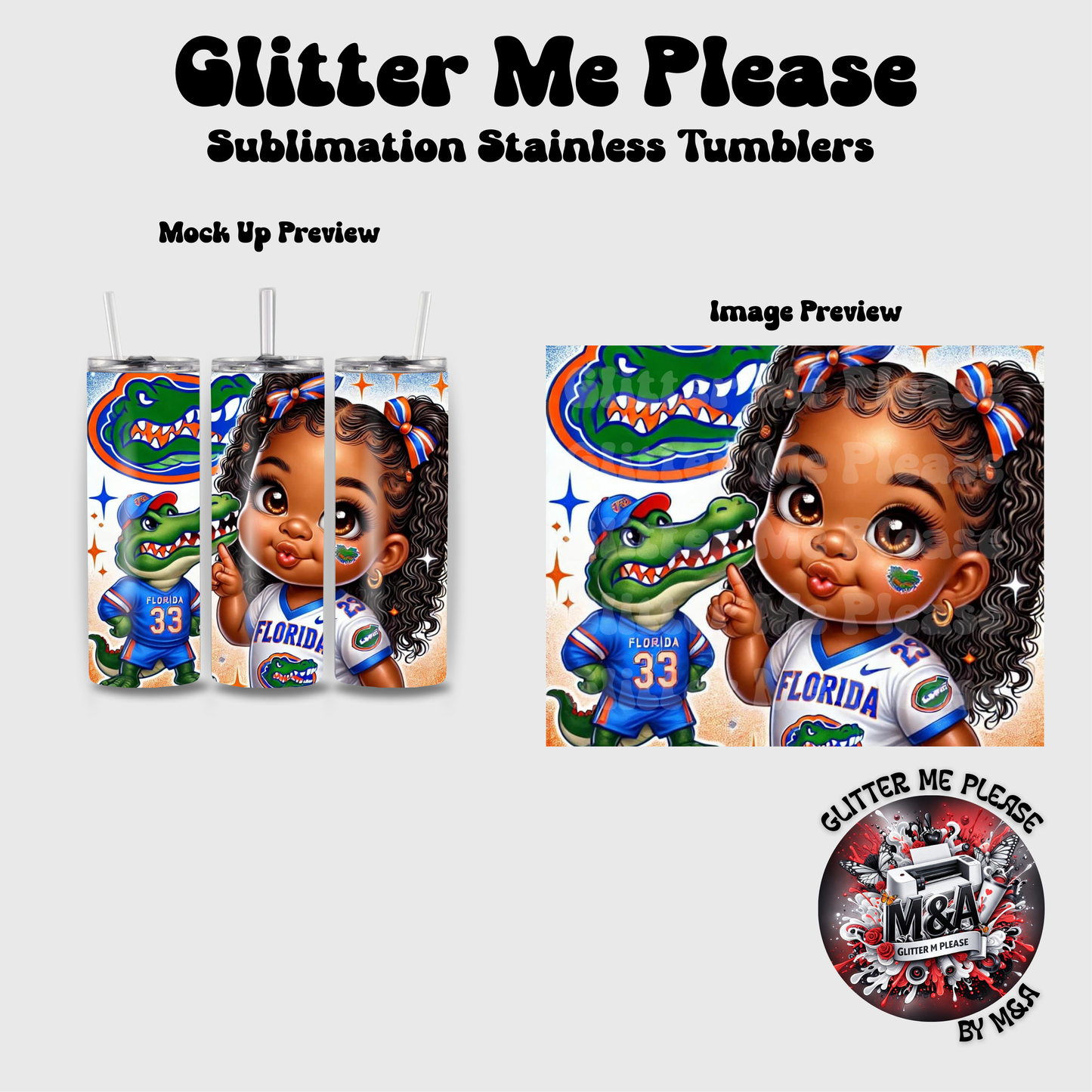Florida Gator baby Sublimation Tumbler