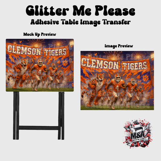 Clemson Banner Folding Dinner Table