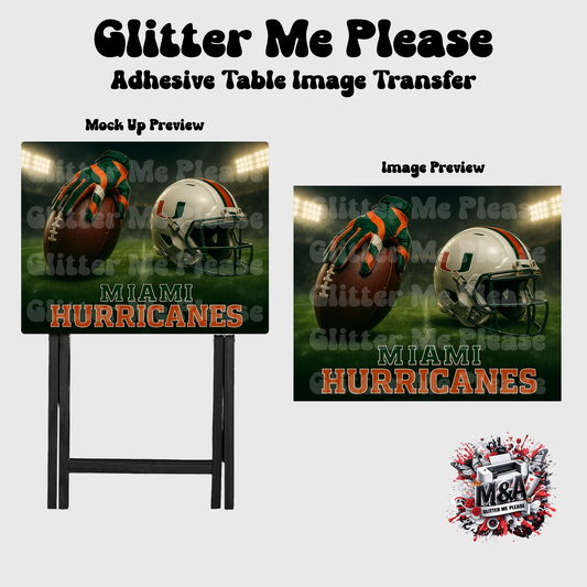 Miami Hurricane Field Action Folding Dinner Table