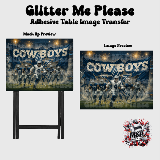 Dallas Field Banner Folding Dinner Table