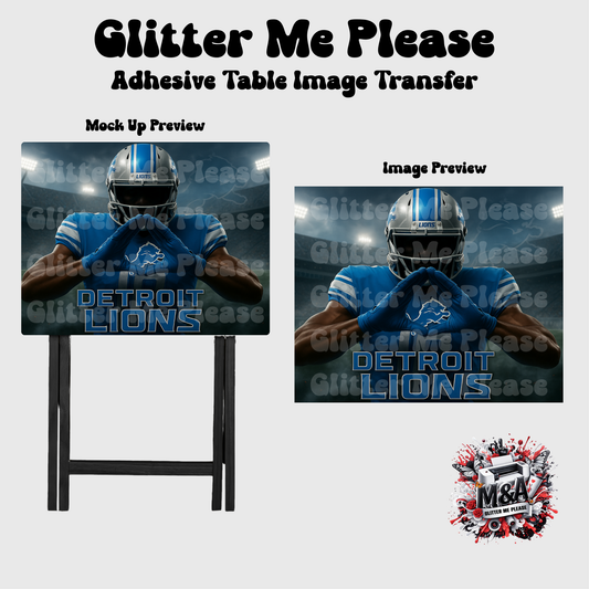 Detroit Lions Football Hands Folding Dinner Table