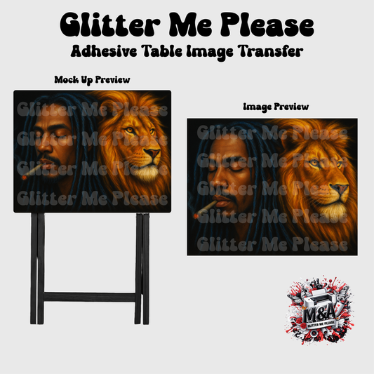 Rasta & Lion Folding Dinner Table