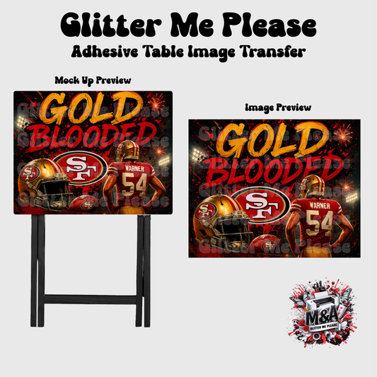 49ers Gold Blooded Football Folding Dinner Table