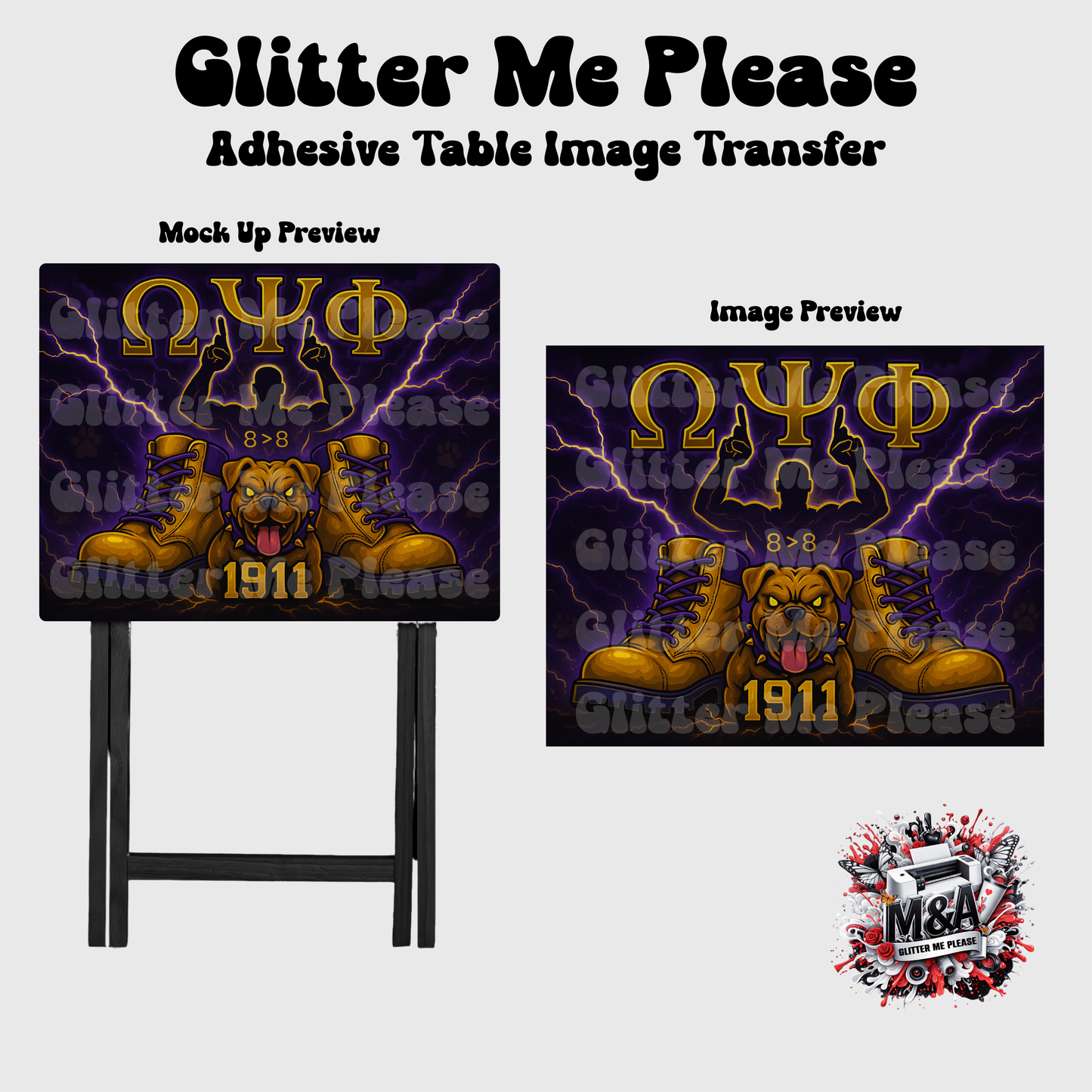 Q' Dog Stomp Folding Dinner Table