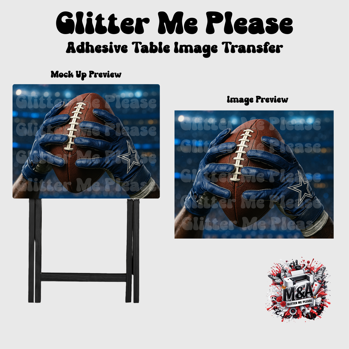 Dallas Cowboys Star Hands Folding Dinner Table