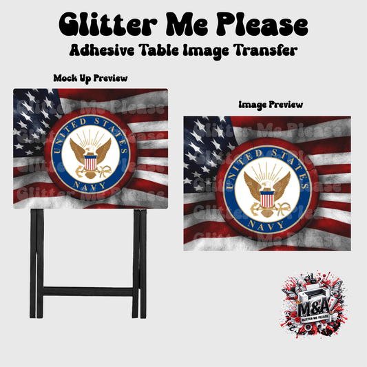 U.S. NAVY EMBLEM  Folding Dinner Table