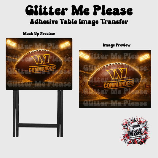 Commanders Football on the Field Folding Dinner Table