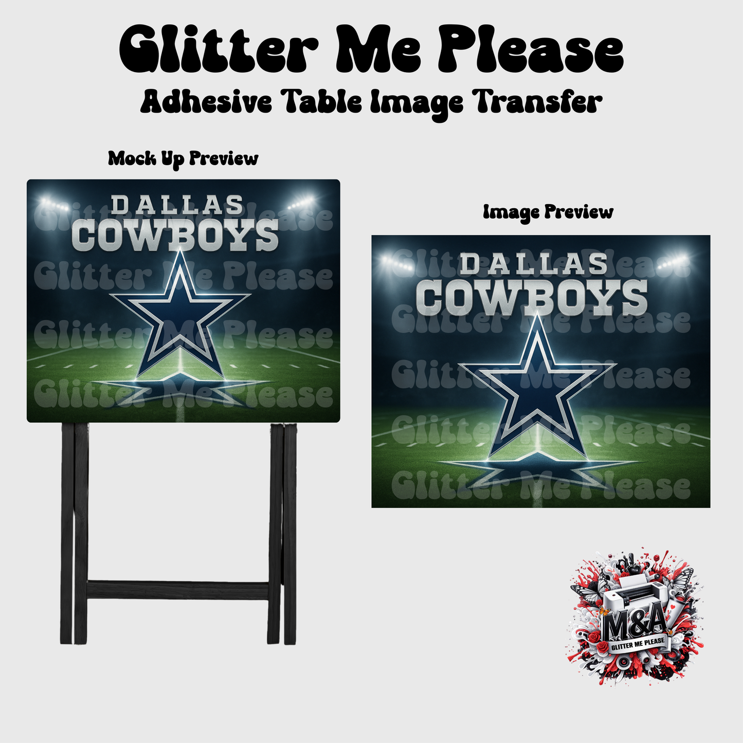 Dallas on the Field Folding Dinner Table