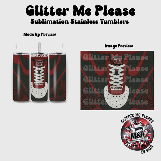 Gamecock Shoe Lace Sublimation Tumbler
