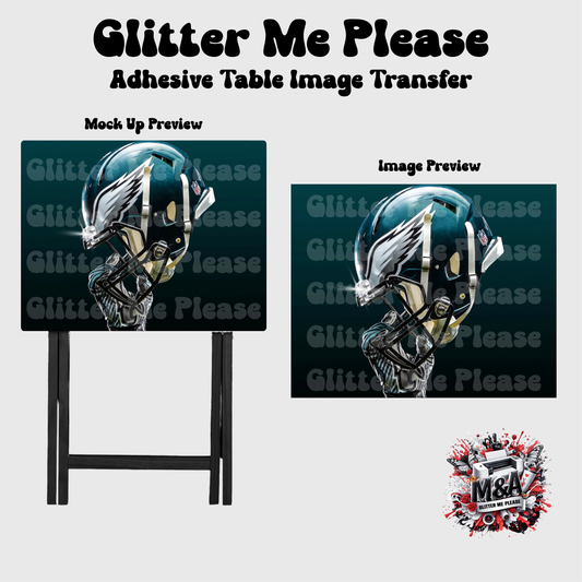 Philly Eagles Raise Your Helmet Folding Dinner Table