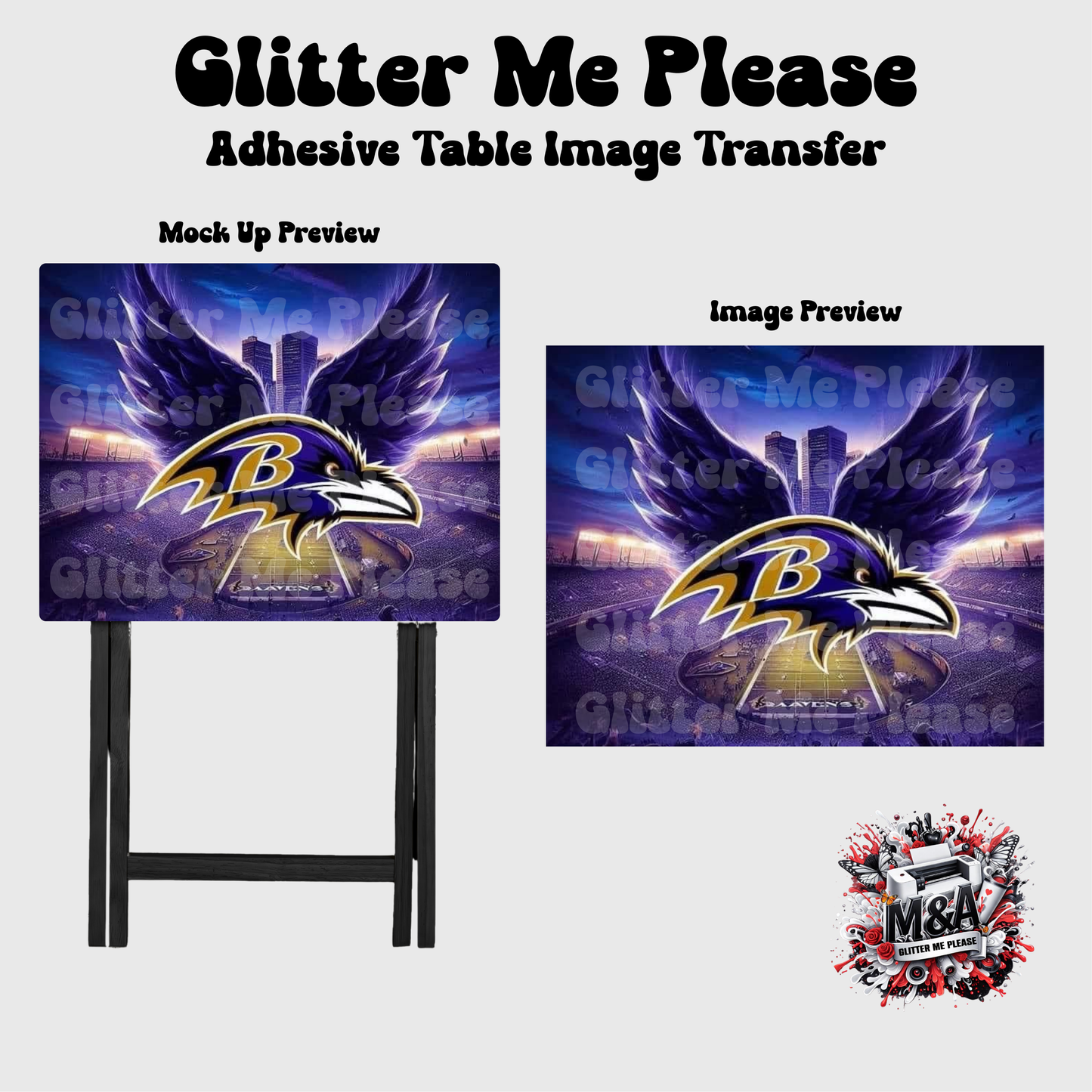 The Ravens are Here Folding Dinner Table