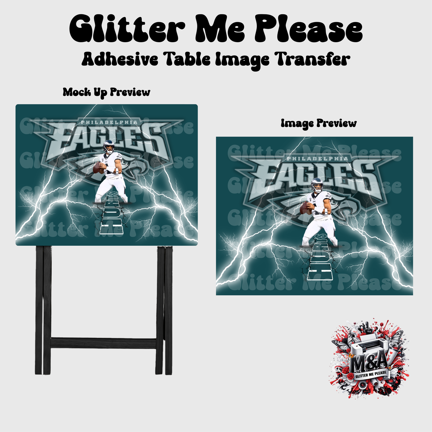 Philly Eagles QB Action Folding Dinner Table