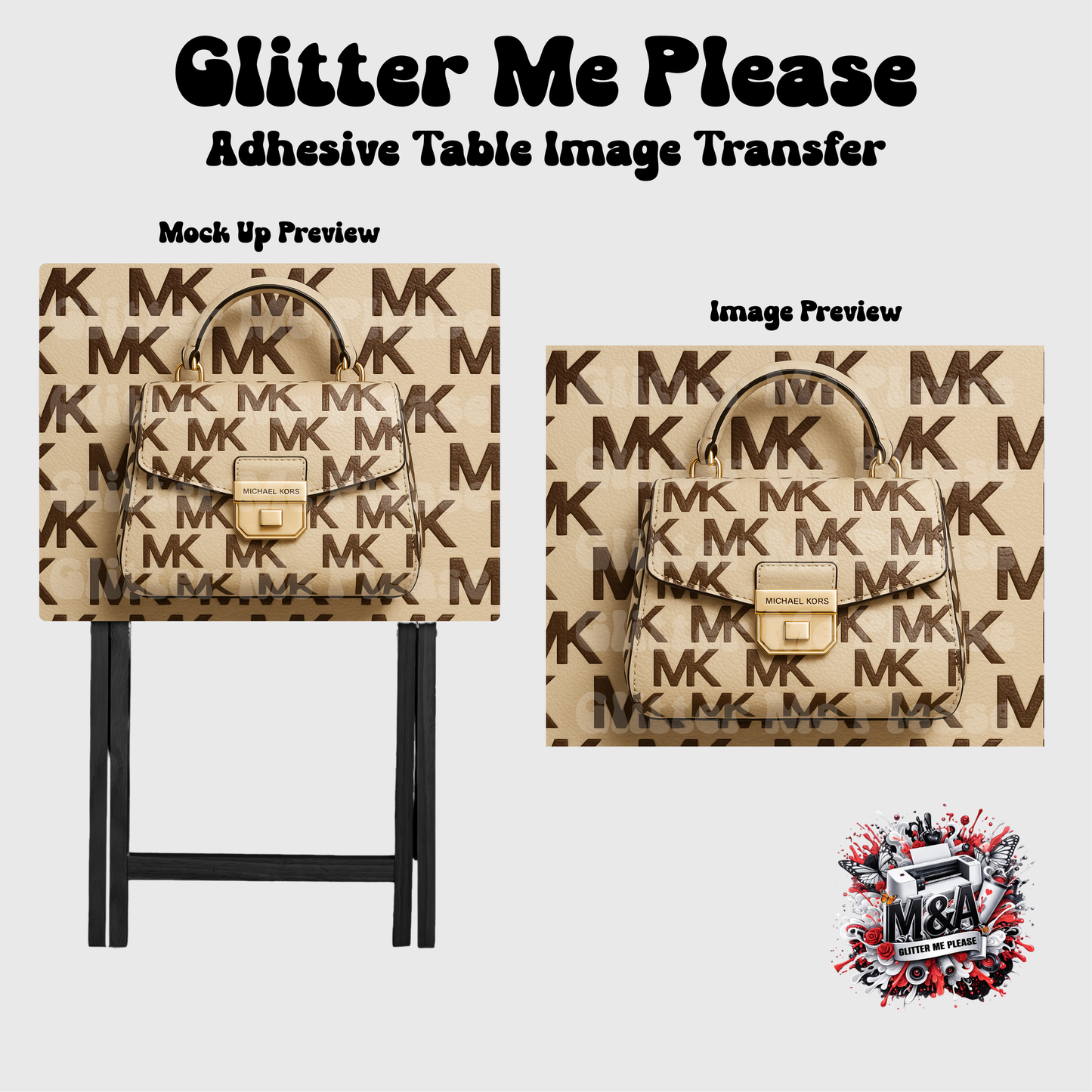 MK Beige & Brown Folding Dinner Table