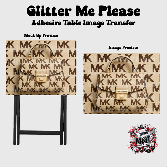 MK Beige & Brown Folding Dinner Table