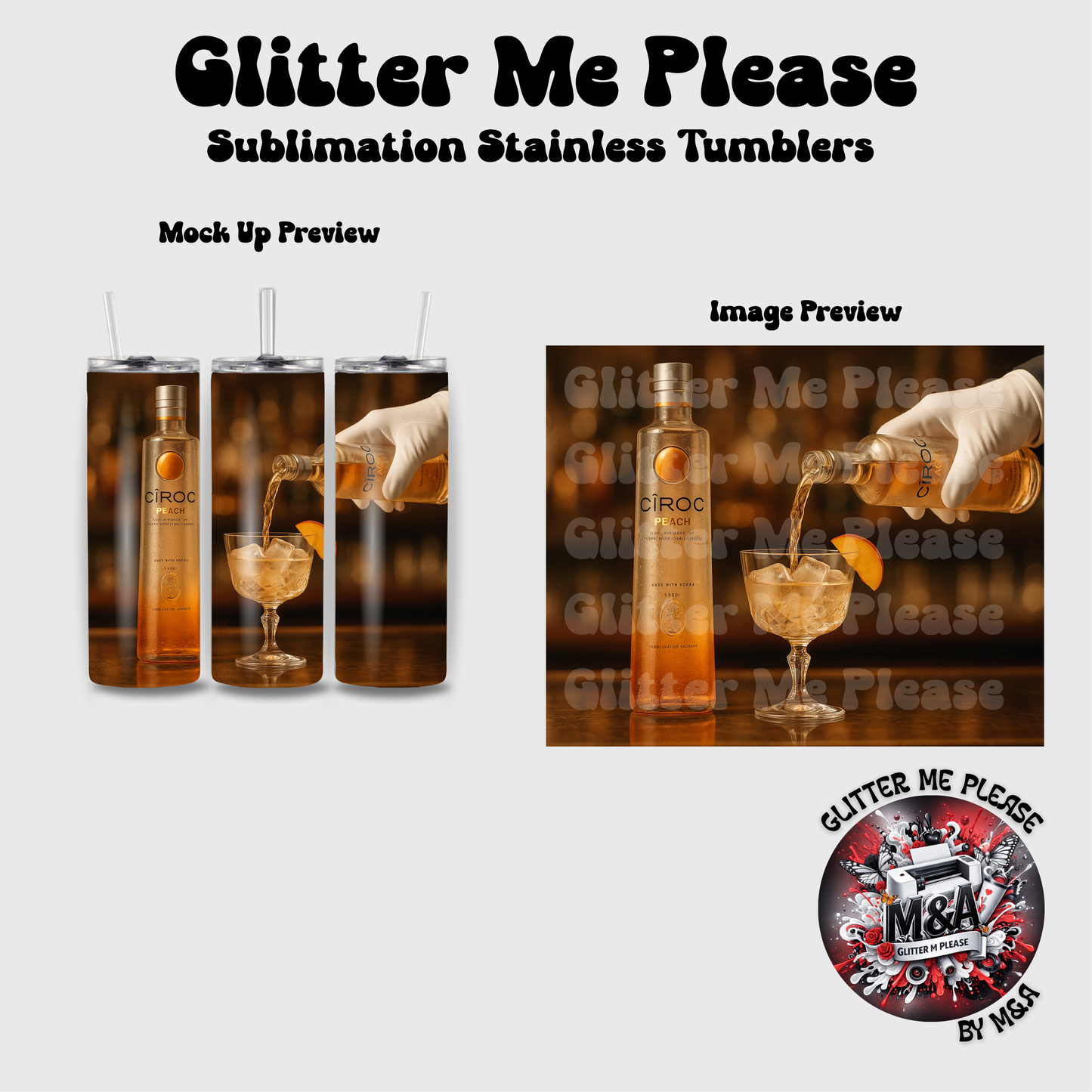 Ciroc Peach Sublimation Tumbler