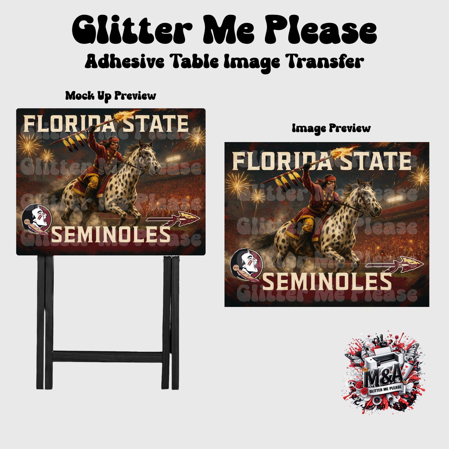 FSU Seminoles Folding Dinner Table